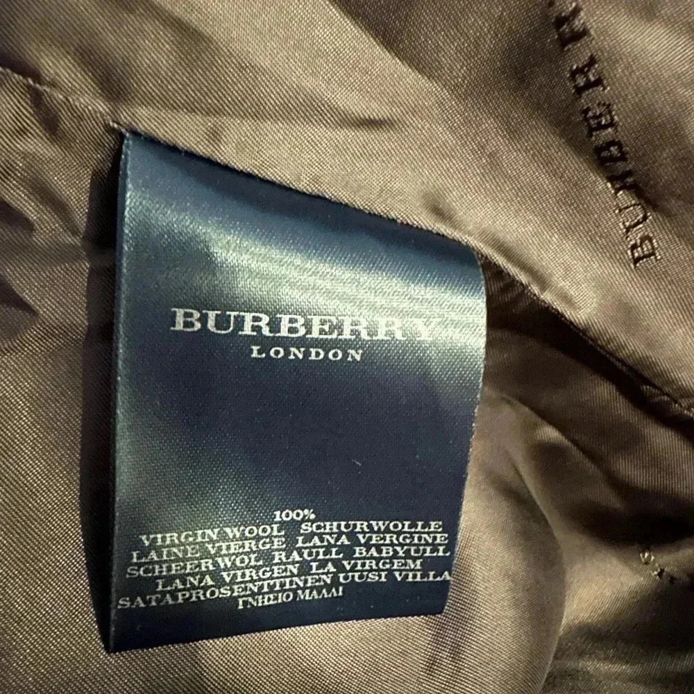 Burberry brown long overcoat jacket Womens size US 6 - Picture 15 of 16
